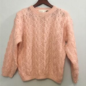 Vintage Rouge Helium Cable Knit Sweater